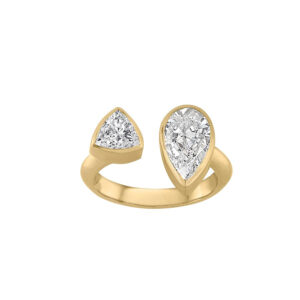 Lily-Rose Open Ring – Rhodium Plated / 8