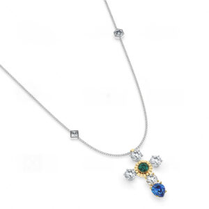 Talia Cross Necklace – 18k Rose Gold Plated