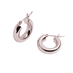 Holly Hollow Hoops – 18k Rose Gold Plated