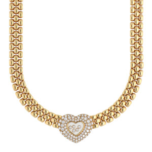 Vintage Chopard Happy Diamond Heart Necklace LM