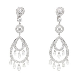 Vintage Boucheron Cinna Pampilles Briolette Diamond Drop Earrings