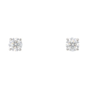 Contemporary GIA Certified 3.00ct Round Diamond Stud Earrings