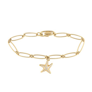 Vintage Elsa Peretti for Tiffany & Co. Starfish Diamond Set Fancy Link Bracelet