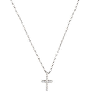 Vintage Tiffany & Co. Metro Cross Mini Diamond Necklace
