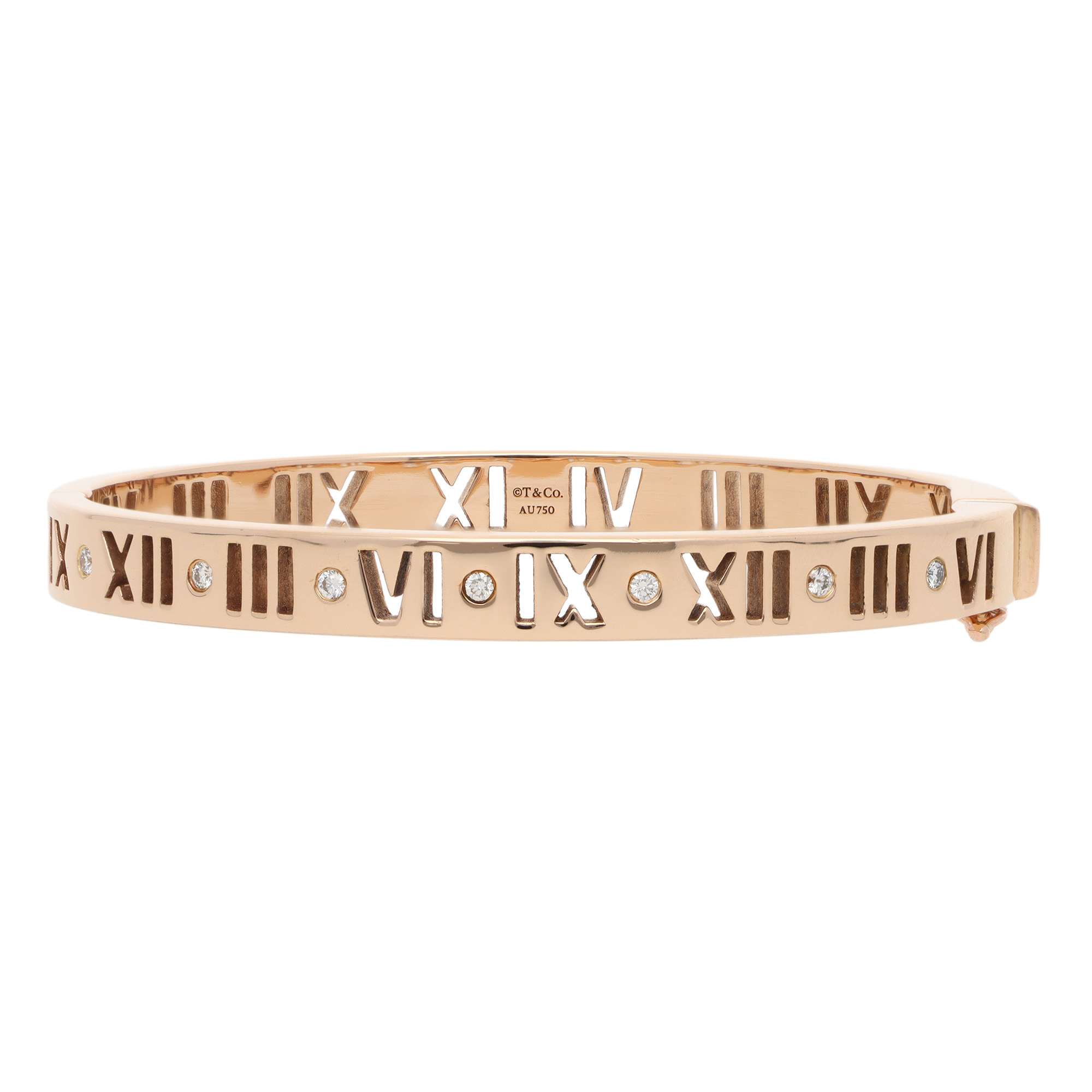 Vintage Tiffany & Co. Atlas Diamond Hinged Bangle