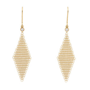Vintage Elsa Peretti for Tiffany & Co. Mesh Diamond Drop Earrings