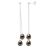 Ateliers Saint Germain Womens Hanging Earrings – Real Cultured Tahiti Pearls Pear 7-8 mm – Silver White Gold – One Size