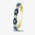 9ct Yellow Gold Sapphire & 0.2ct Diamond Half Eternity Ring 50L77 SAPH L