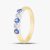 18ct Yellow Gold Brilliant Cut Sapphire & Diamond Five Stone Ring 23690G5 N