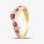 9ct Yellow Gold Ruby & Diamond Wishbone Ring PR03026Y RU-M