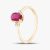 9ct Yellow Gold 0.60ct Oval Cut Ruby & 0.03ct Diamond Shoulder Set Solataire Ring THR40125-RD (YG)