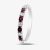 9ct White Gold Ruby & 0.2ct Diamond Half Eternity Ring 50L76-9 RUBY M