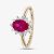 9ct Yellow Gold Ruby 0.25ct Diamond Cluster Ring PR10470Y RU L