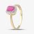 9ct Yellow Gold Ruby Cluster Ring DR1619YRU N