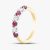 18ct Yellow Gold 0.45ct Brilliant Cut Ruby & 0.27ct Diamond Half Eternity Ring 320701J L