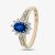 9Ct Yellow Gold Tanzanite 0.10 Diamond Cluster Ring PR04767T TANZ K