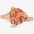 Tivon 18ct Rose Gold Trillion-Cut Morganite & Diamond Shoulder Twist Ring RR-1793-MG M