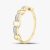 9ct Yellow Gold 0.06ct Brilliant Cut Diamond Link Shaped Ring THR41642-06 L