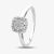 9ct White Gold 0.25ct Diamond Cushion Cluster Ring THR10926-25 M