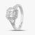 18ct White Gold 0.74ct Multi-Cut Cluster Ring 71941R001 18KW