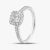 18ct White Gold Certificated 1.04ct Cushion Cut Diamond Shoulder Set Halo Ring J10648X/24-14-044 M