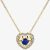 9ct Yellow Gold 0.08ct Diamond & Sapphire Heart Necklace PP20241