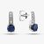 9ct White Gold Sapphire & 0.06ct Diamond Stud Earrings OJE1704-BS