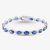 18ct White Gold 17.96ct Oval Cut Sapphire & 04.8ct Brilliant Cut Diamond Tennis Bracelet MQ5224