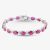 18ct White Gold 17.44 Oval Cut Ruby & 0.60ct Brilliant Cut Diamond Tennis Bracelet MQ3333