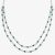 18ct White Gold Emerald & Diamond Two Row Necklace HSN1061(EM)