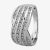 9ct White Gold 1.00ct Diamond Channel-set Multi Wave Ring THR20789-100CH M