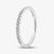 9ct White Gold 0.15ct Diamond Pave Set Half Eternity Ring THR15238-15Tp N