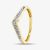 9ct Yellow Gold 0.12ct Diamond Wishbone Half Eternity Ring THR14730 L