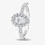 1888 Collection Platinum 0.50ct Oval-Cut Diamond Halo Cluster Ring RC2028(6X4)(.50CT PLUS)- F/SI2/0.77ct