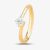 1888 Collection 18ct Gold 0.33ct Diamond Twisted Solitaire Ring RI-137(.33CT PLUS) H/SI1/0.35ct