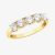 9ct Yellow Gold Cubic Zirconia Five Stone Half Eternity Ring 1.84.8319 N