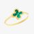 9ct Yellow Gold Malachite Clover Ring 1.84.9971 M