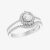 Silver Cubic Zirconia Double Split Shoulder Ring 8.84.1191 L