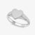 Silver Rhodium Plated Small Heart Shaped Signet Ring 8.81.0340 O