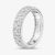 Silver Brilliant & Baguette Cut Cubic Zirconia Full Eternity Ring R7639-1 N