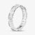 Silver Baguette & Brilliant Cut Cubic Zirconia Full Eternity Ring Ring R7637-1 T