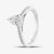 Pure Brilliance 9ct White Gold Certified Lab Grown 1.20ct Pear & Brilliant Cut Diamond Shoulder Set Solitaire Ring LGR35522-120 N (WG)