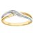 Diamant L’Eternel Womens Ladies 9ct Yellow and White Gold Diamond Crossover Ring – Size P