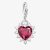 THOMAS SABO As We Love Silver Ruby Cubic Zirconia Heart Dropper Charm 2204-013-10