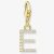 THOMAS SABO Gold Plated Cubic Zirconia Letter E Charm 1968-414-14