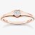 THOMAS SABO Ladies Rose Gold Plated Bezel Set Heart Ring TR2390-416-14-50