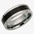 Unique Silver Tungsten Carbide Black Carbon 8mm Ring TUR-31-60