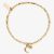 ChloBo Gold Plated Mini Cube Dainty Moon & Sun Bracelet GBCFB1097