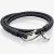 Fred Bennett Black Plaited Leather Wrap Around Bracelet B5274