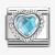 Nomination CLASSIC Silvershine Light Blue Cubic Zirconia Heart Beaded Setting Charm 330606/006